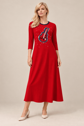 Piros maxi ruha (M)